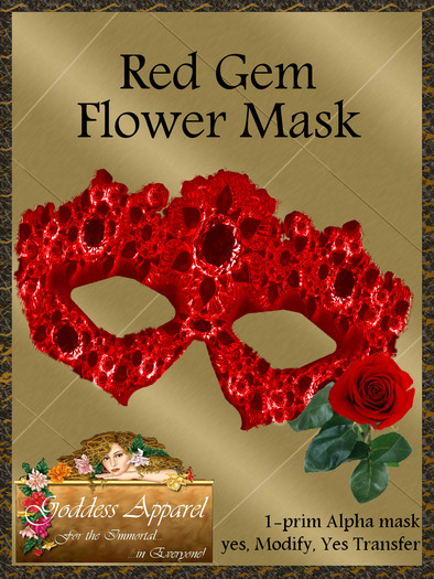 *Goddess* Silver floral mask