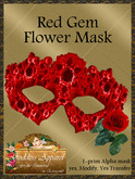 *Goddess* Gem Flower Red Mask