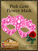 *Goddess* Gem Flower Pink Mask