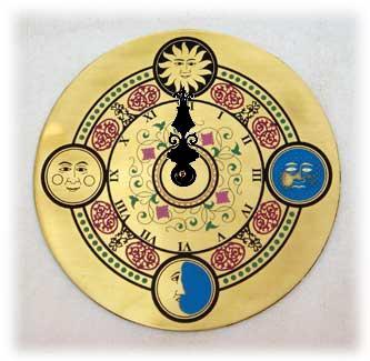 Round Brass King Clock