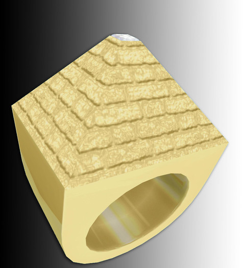 Revanche Pyramid Ring Gold Unisex