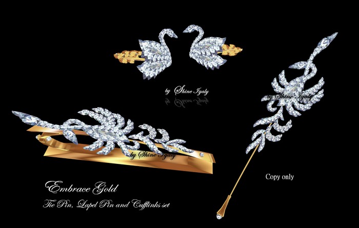 Embrace Gold Lapel Pin set