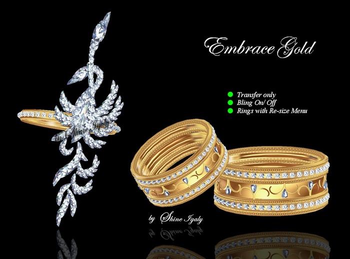 Embrace Gold Wedding Rings