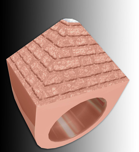 Revanche Pyramid Ring Gold Unisex