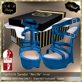 *N & B Design* Platform Sandal "Recife" (blue)