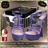 *N & B Design* Platform Sandal "Recife" (lilac)