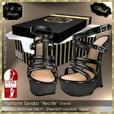 *N & B Design* Platform Sandal "Recife" (black)