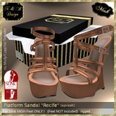 *N & B Design* Platform Sandal "Recife" (apricot)