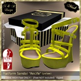 *N & B Design* Platform Sandal "Recife" (yellow)