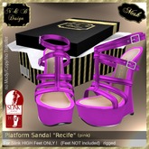 *N & B Design* Platform Sandal "Recife" (pink)