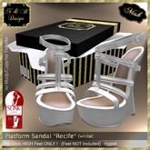 *N & B Design* Platform Sandal "Recife" (white)