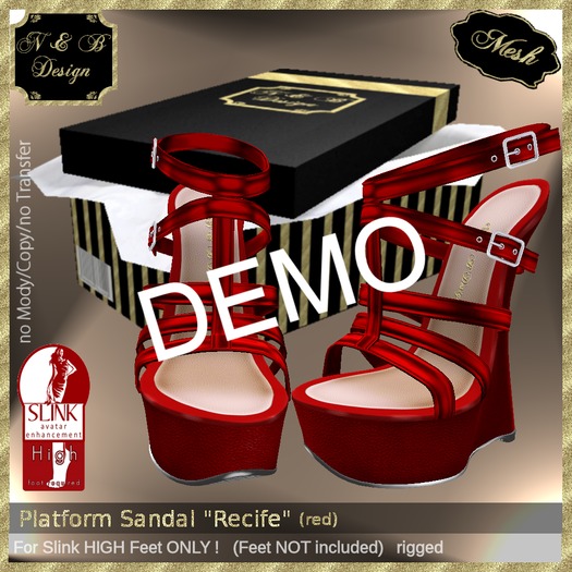 *N & B Design* Platform Sandal "Recife" DEMO