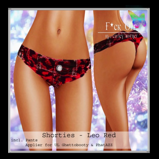 F*CK OFF: Shorties - Leo Red (Wear to Unpack)