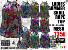 Mesh Head - Summer Skull Rope Top - All Sizes