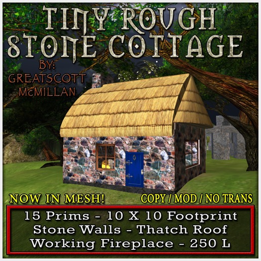TINY ROUGH STONE COTTAGE From Castle Clan - Castles & Cottages