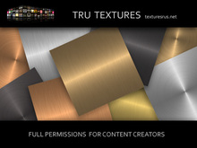 12629: Sept 06 - 9 Seamless Brushed Metal Gold Steel Copper Textures - 256 x 256 Pixels