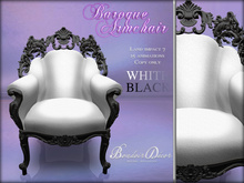 Boudoir Baroque Armchair Black/White