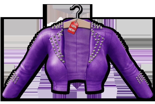 :VIRTISTRY: Studded Leather Jacket (Purple)