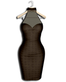 .:Vitrimi:. Sheer Halterneck Dress Brown Diamonds