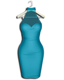 .:Vitrimi:. Sheer Halterneck Dress Aqua