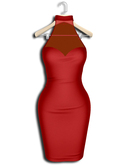 .:Vitrimi:. Sheer Halterneck Dress Red