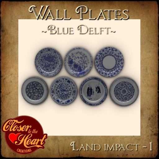 Wall Plates-Blue Delft-BOXED