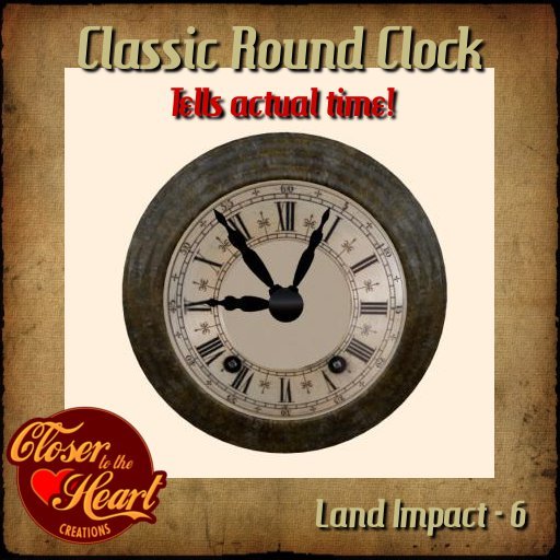 Classic Round Clock BOXED