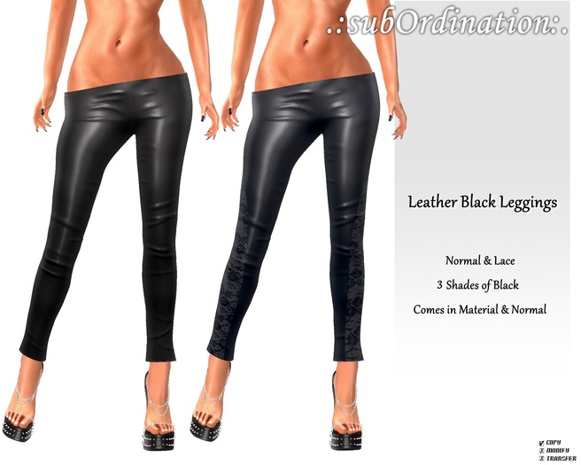 .:subOrdination:. Leather Leggings {Black}