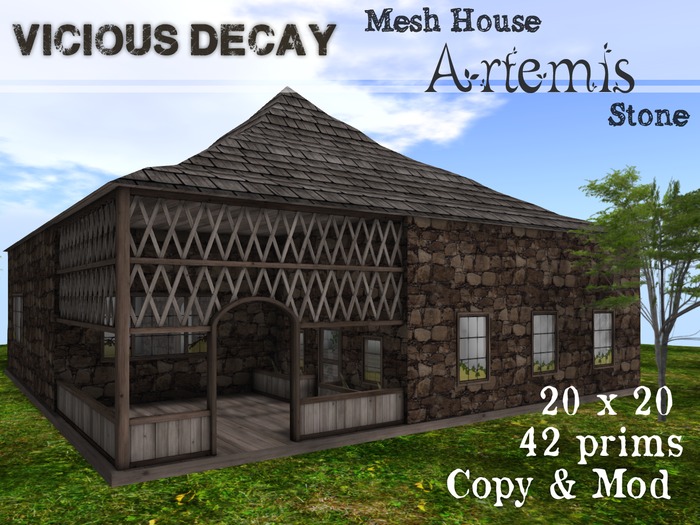 Vicious Decay - Mesh House 'Artemis'  Stone
