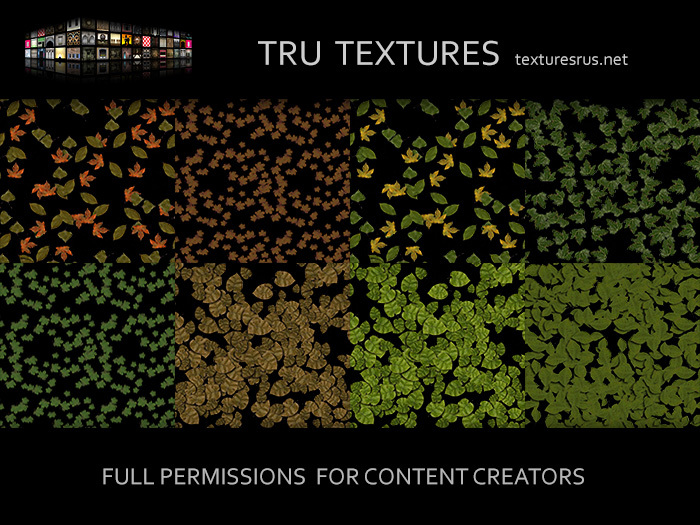 Second Life Marketplace - 24955: April 08 - 9 Seamless Ground Leaves ...