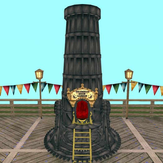 *Steam Fair* Moon Cannon (10 Prims)