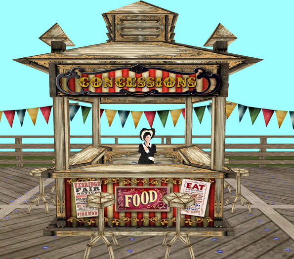 *Steam Fair* Concession Stand (5 prims)
