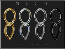 T-3D Creations [ DROP RING NANO - b - ] Micro MESH - Full Perm -
