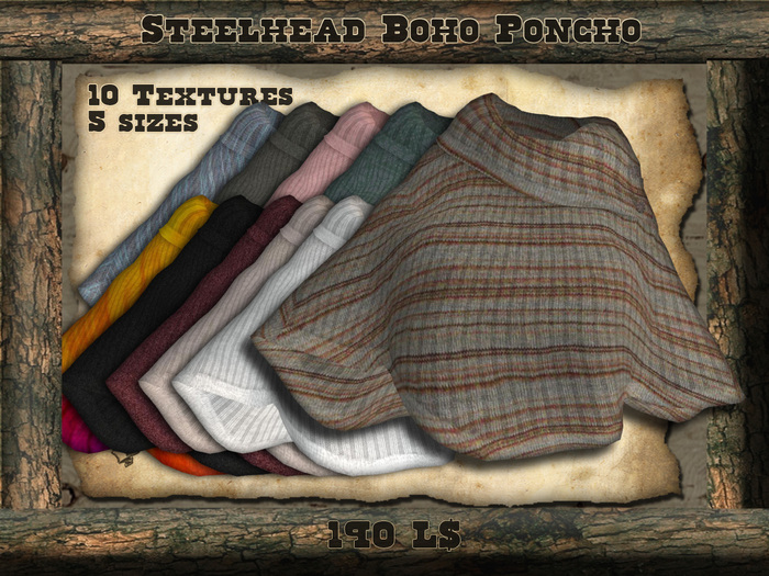 Steelhead Mesh Boho Knit Poncho