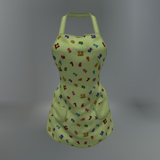Yellow Numbers Mesh Apron box