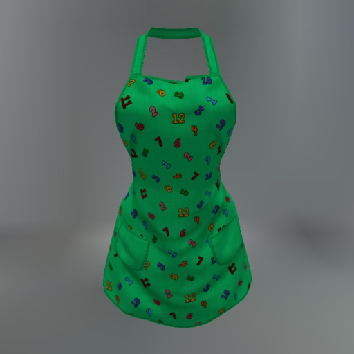 Green Numbers Mesh Apron
