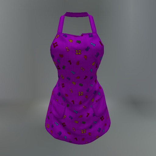 Pink Numbers Mesh Apron