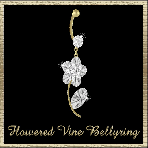 Dex's Flowered Vine Bellyring in Gold