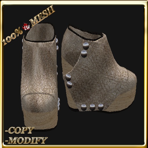 LW_ Boxed Mesh Boots with 3 Lilies - Suede Platinum