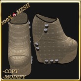 LW_ Boxed Mesh Boots with 3 Lilies - Suede Platinum