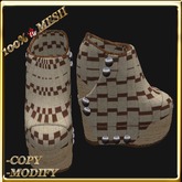 LW_ Boxed Mesh Boots with 3 Lilies - Suede Platinum