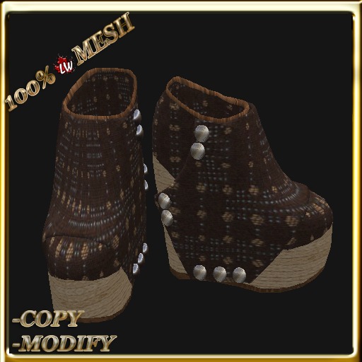 LW_ Boxed Mesh Boots with 3 Lilies - Suede Platinum