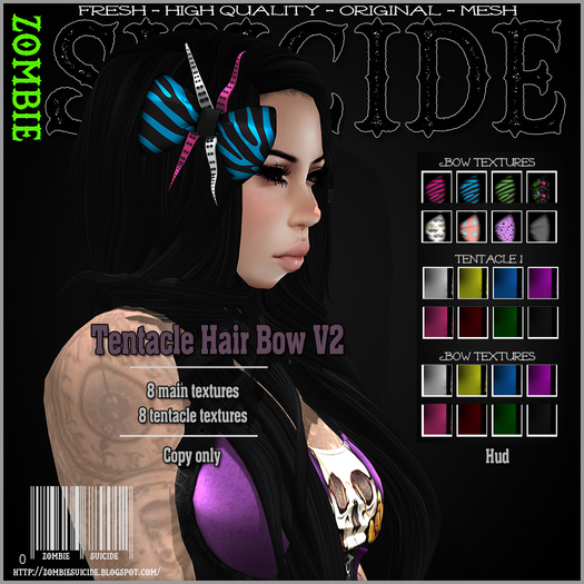 :Z.S: Tentacle hair bow v2