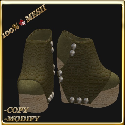 LW_ Boxed Mesh Boots with 3 Lilies - Suede Platinum