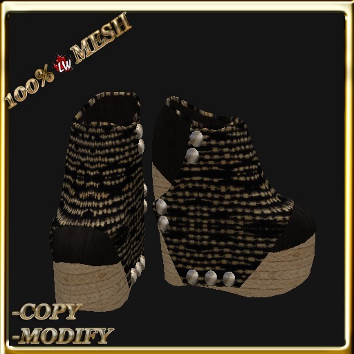 LW_ Boxed Mesh Boots with 3 Lilies - Suede Platinum