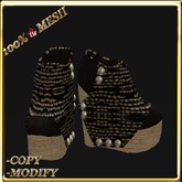 LW_ Boxed Mesh Boots with 3 Lilies - Suede Platinum