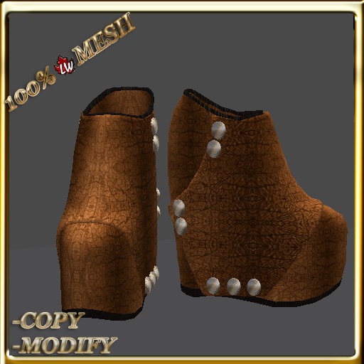 LW_ Boxed Mesh Boots with 3 Lilies - Suede Platinum