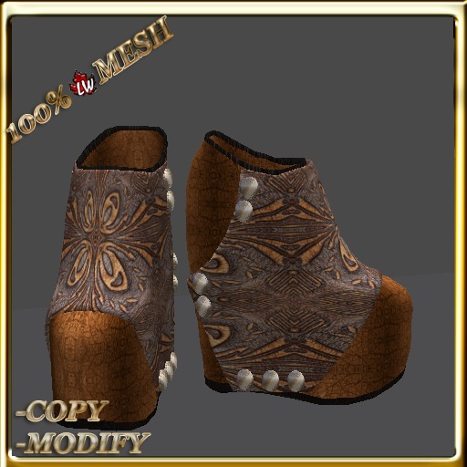 LW_ Boxed Mesh Boots with 3 Lilies - Suede Platinum