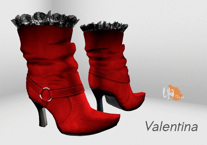 Lya - Valentina Boots (crimson)