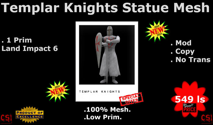 Templar Knights Statue Mesh (box)